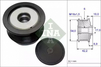 WILMINK GROUP wg1253760 -  Механизм свободного хода генератора